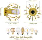 Ceiling Light - Gold Metal Frame
