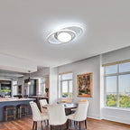 Ceiling Light - White Metal Frame, White Light