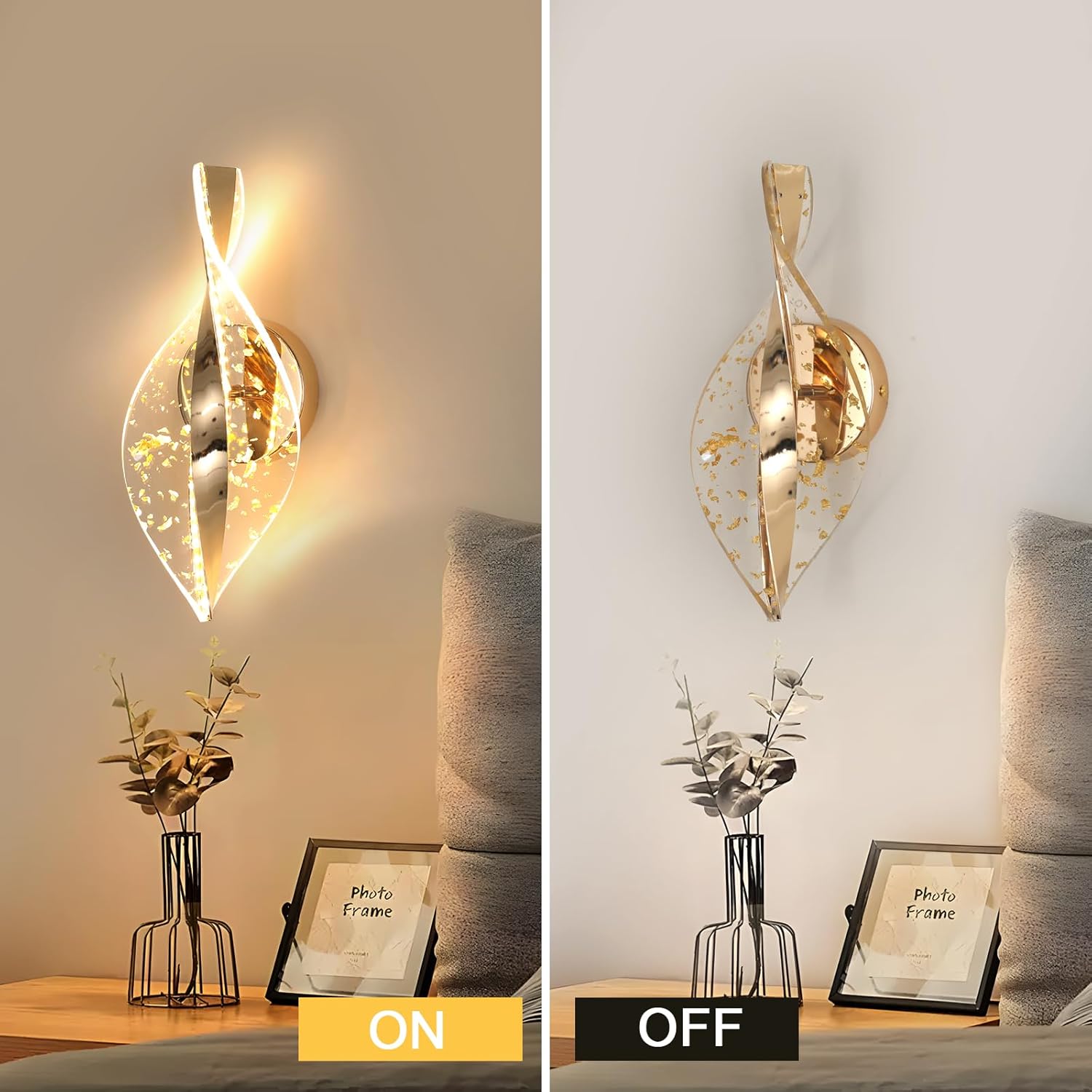 Wall Light - Gold Acrylic Frame, Tunable
