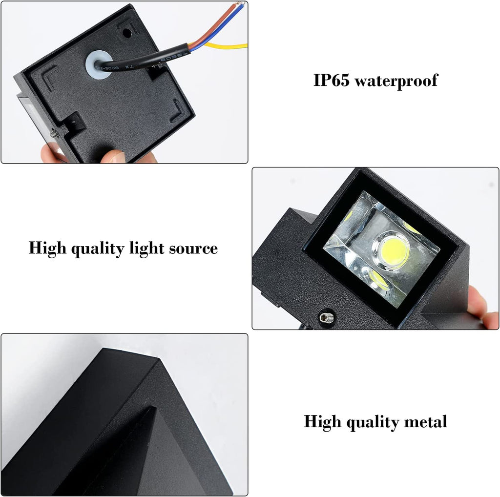 Wall Light - Black Metal Frame, White Light