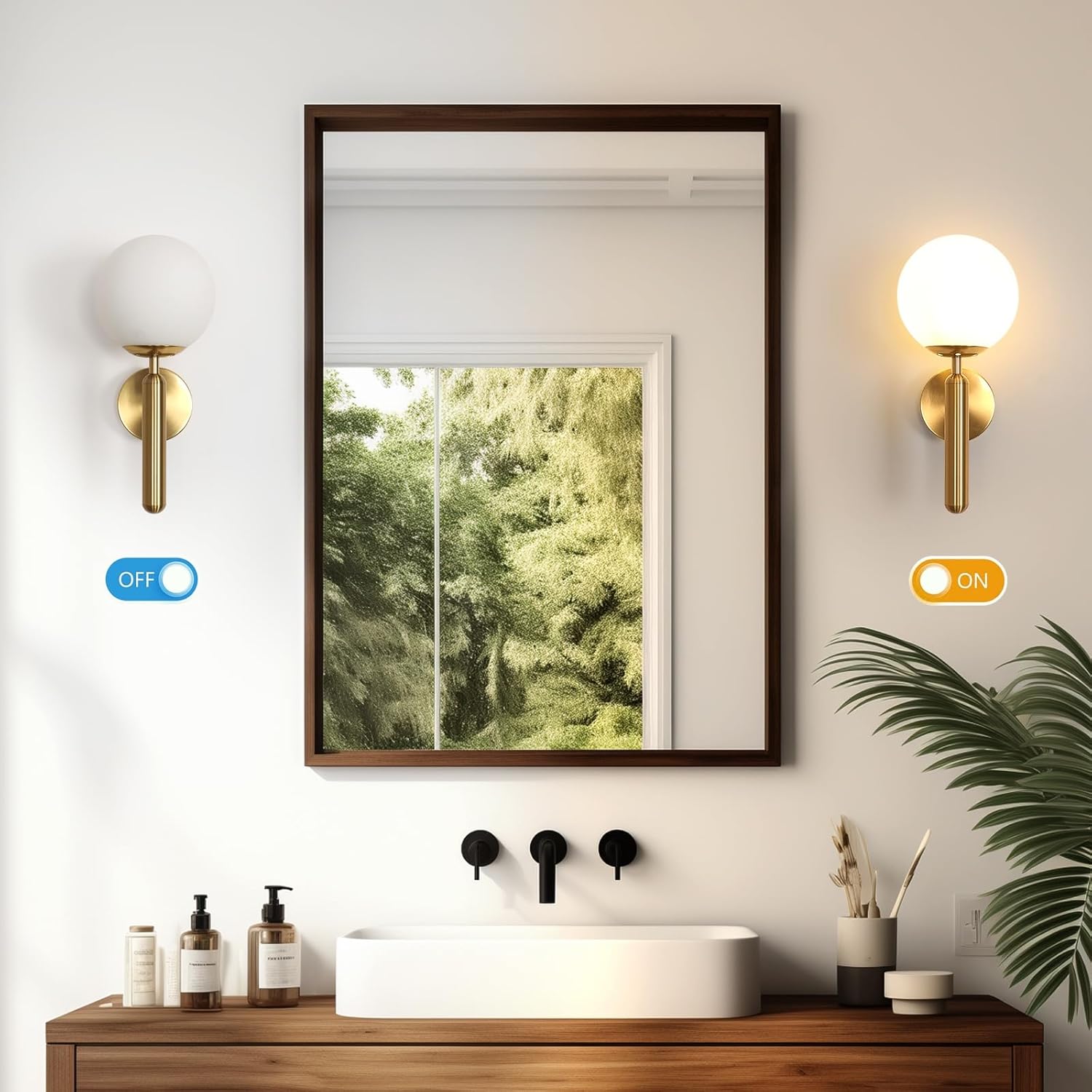 Lampes murales élégantes pour intérieur, appliques E27 avec abat-jour en verre laiteux, finition dorée, luminaires muraux pour chambre, salon, restaurant, cuisine, escalier