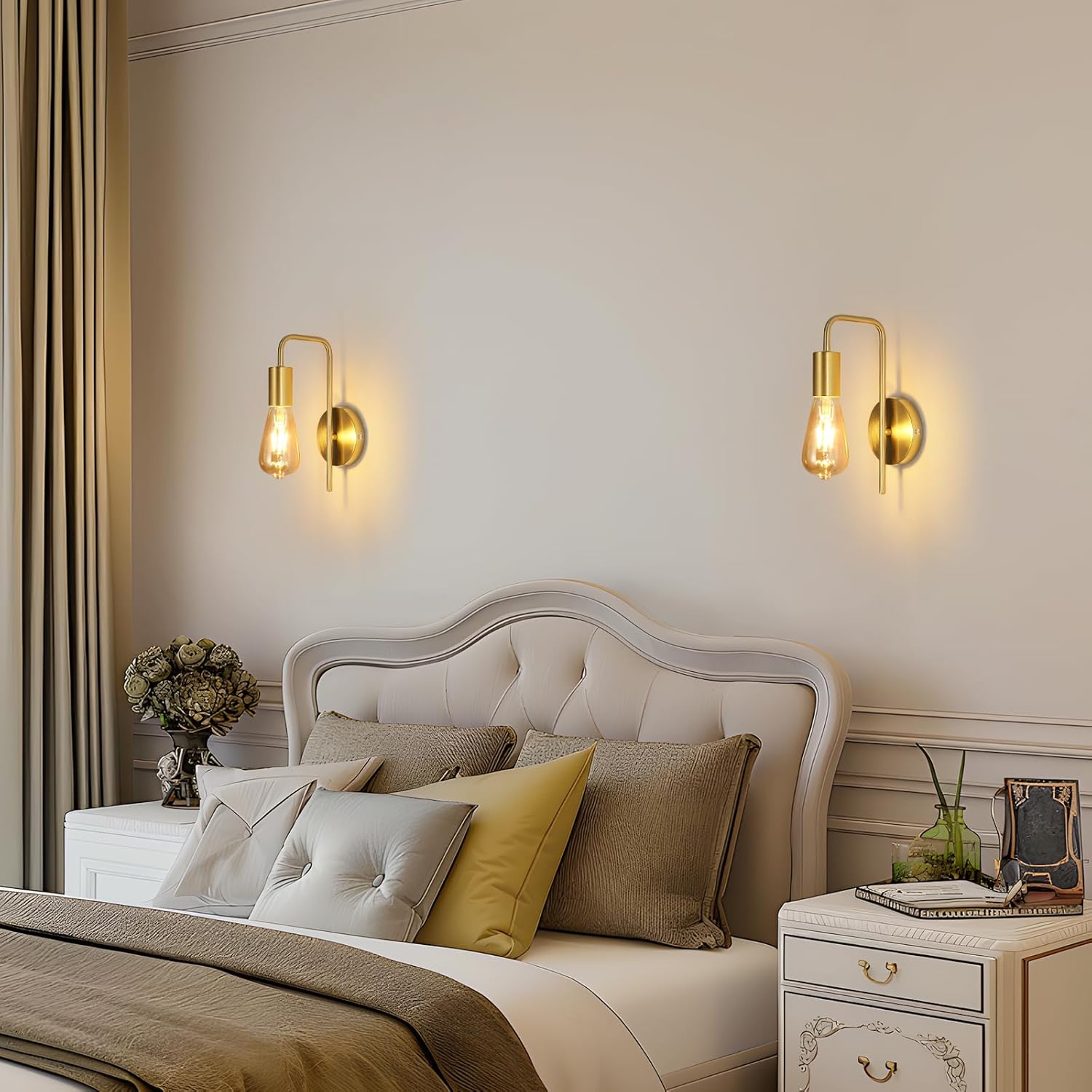 Wall Light - Gold Metal Frame