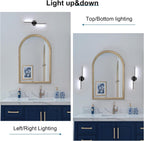 Wall Light - Black Aluminium Frame, White Light