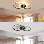 Ceiling Light - Black Acrylic Frame, Warm Light