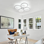 Comely Plafonnier LED Moderne 4 Lampes 57x57x8cm 40W Lumière Blanche 6500K Acrylique Salon Chambre Bureau Couloir Cuisine Éclairage