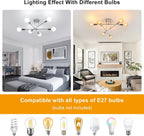 Ceiling Light - Chrome Metal Frame