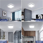 Ceiling Light - White Plastic Frame, White Light
