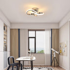Ceiling Light - Chrome Aluminium Frame, Warm Light