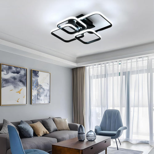 Ceiling Light - Black Aluminium Frame, Tunable and Dimmable