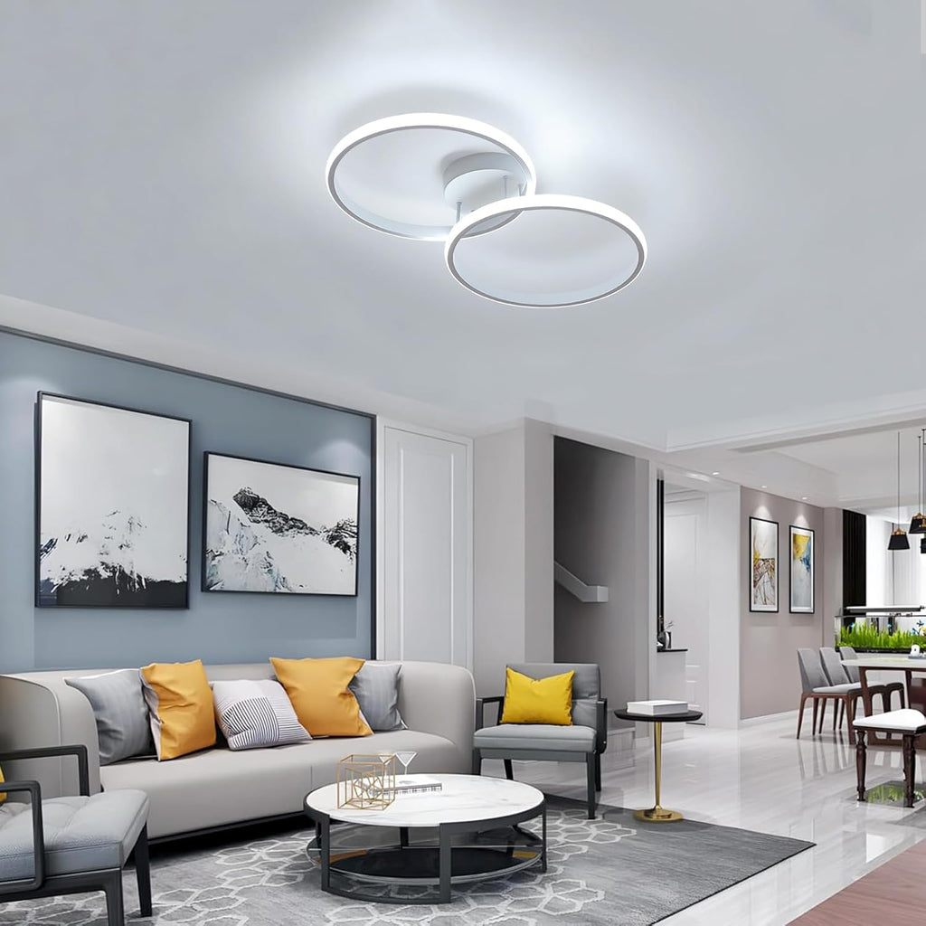 Ceiling Light - White Aluminium Frame, Tunable and Dimmable
