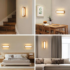 Wall Light - Wood Frame, Warm Light