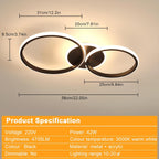 Ceiling Light - Black Acrylic Frame, Warm Light