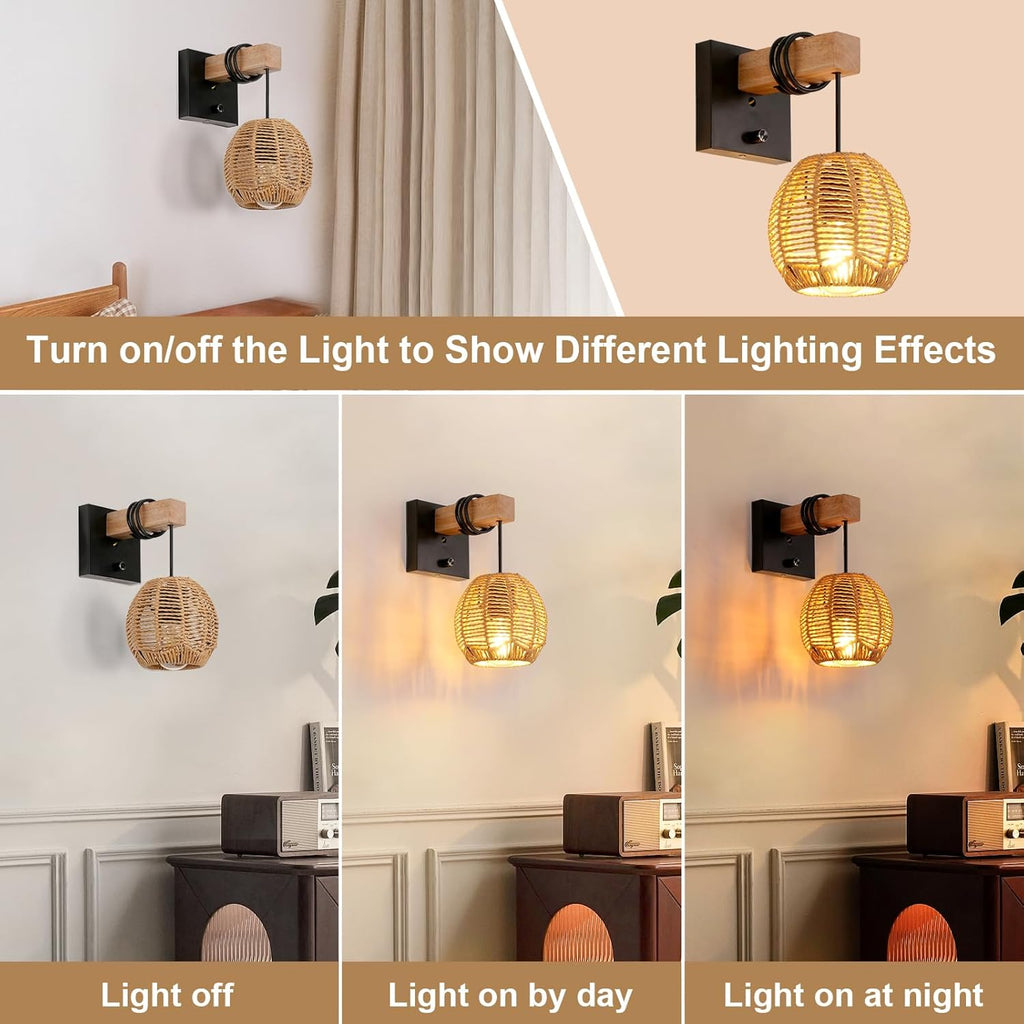 Wall Light - Black Metal Frame