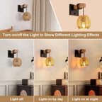 Wall Light - Black Metal Frame