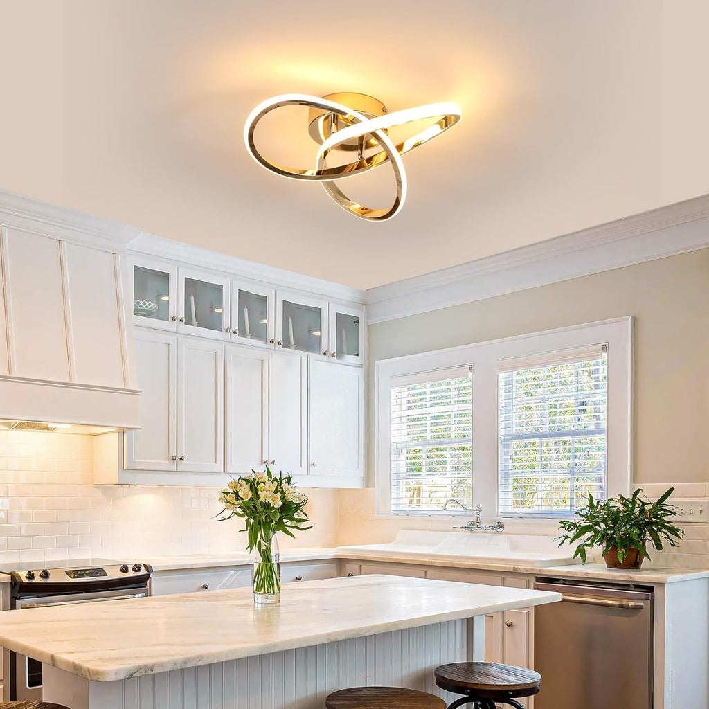 Ceiling Light - Gold Aluminium Frame, Warm Light