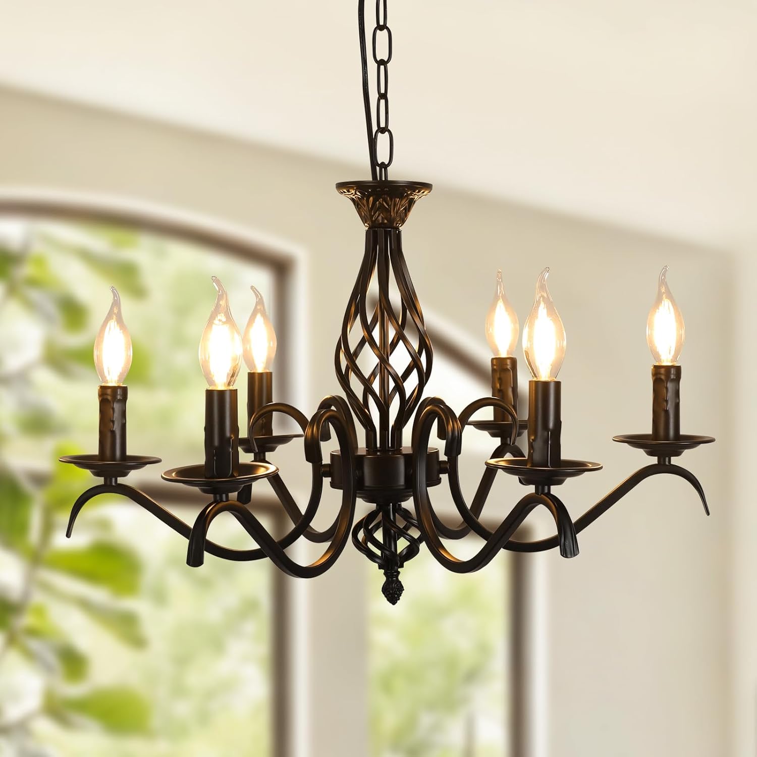 Chandeliers - Black Metal Frame