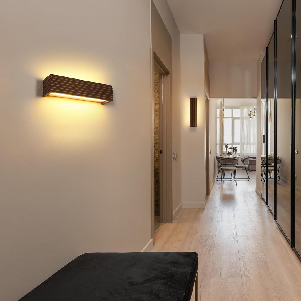 Wall Light - Wood Plastic Frame, Warm Light