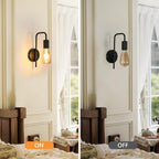 Wall Light - Black Metal Frame
