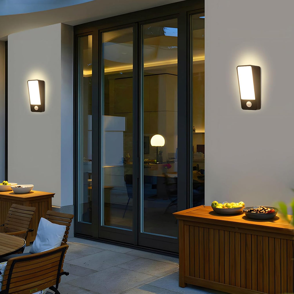 Wall Light - Black Aluminium Frame, Warm Light