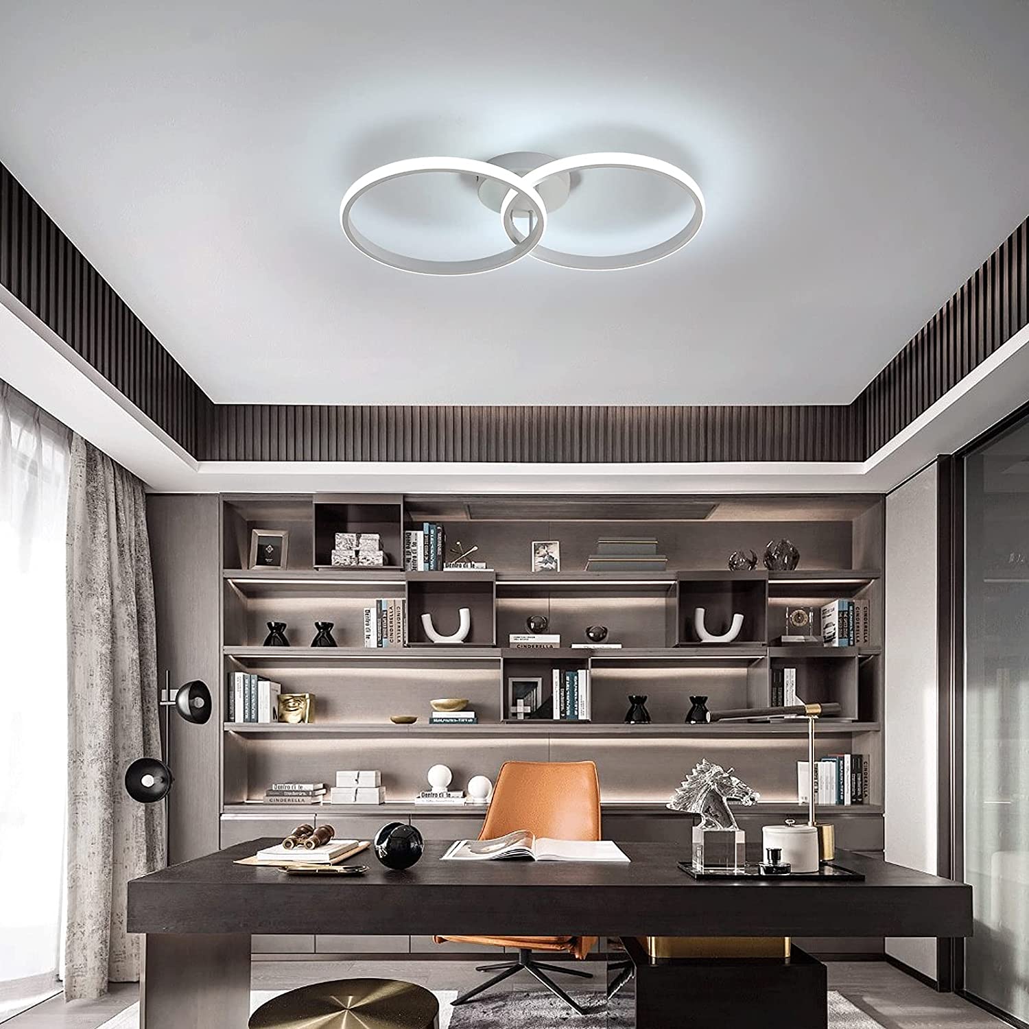 Ceiling Light - White Aluminium Frame, White Light