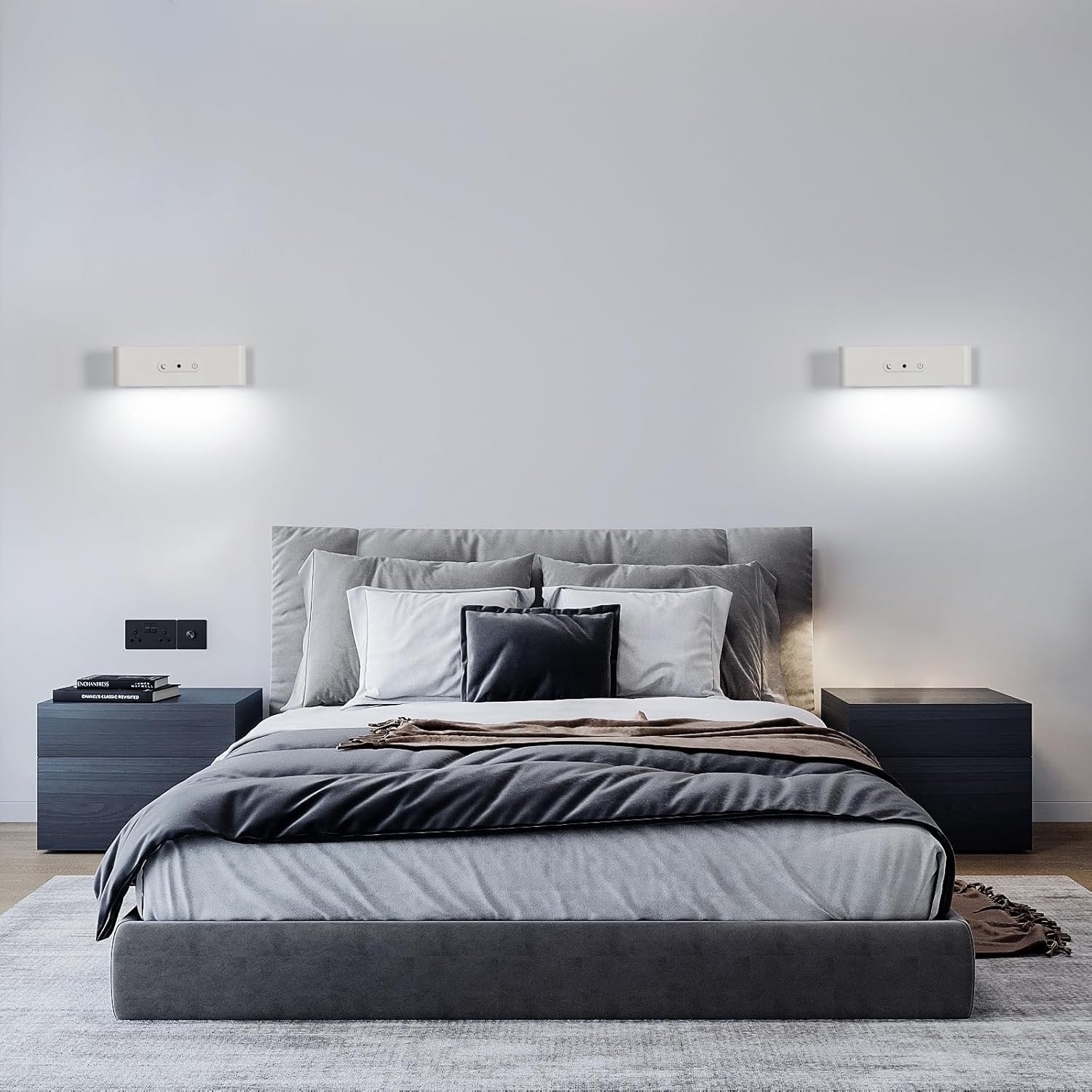Comely veilleuse avec LED magnétique avec télécommande - rotative à 360°, dimmable au toucher, 3000K-6500K, rechargeable USB-C, batterie 1800 mAh, pour le salon chambre à coucher échelle