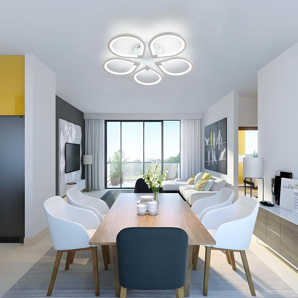Ceiling Light - White Acrylic Frame, White Light
