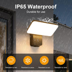Wall Light - Black Aluminium Frame, Warm Light