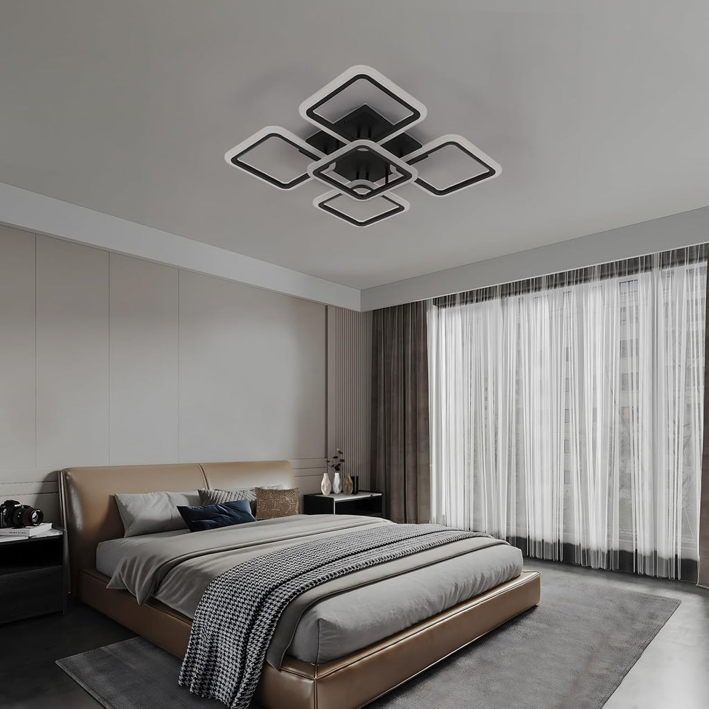 Ceiling Light - Black Acrylic Frame, Tunable and Dimmable