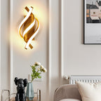 Lampada da Parete - Struttura in Alluminio Dorato, Luce Calda