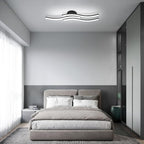 Comely Plafonnier LED, 3 Ondes Design 20W 2050LM Blanc Froid 6500K Lampe de Plafond Moderne, Noir Luminaire Plafonnier pour Salon, Chambre, Cuisine, Couloir, Noir