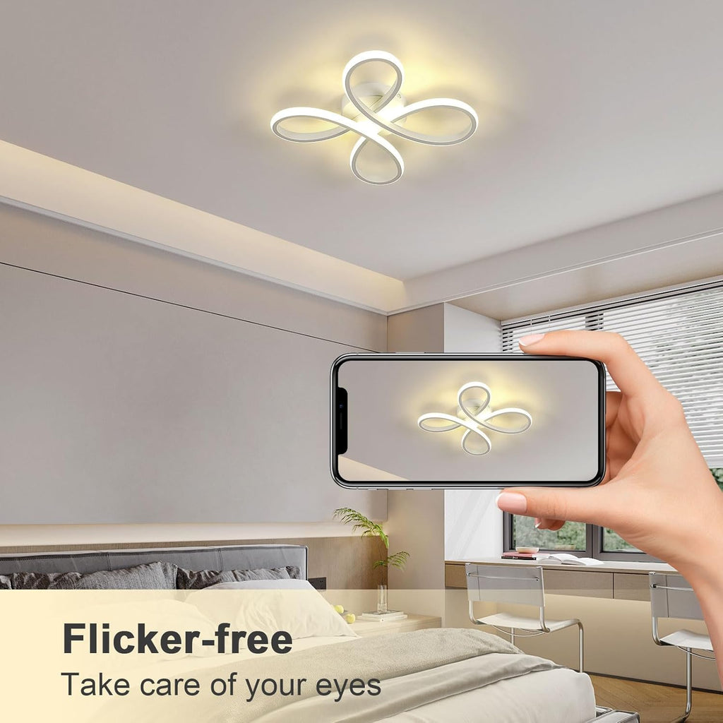 Ceiling Light - White Aluminium Frame, Natural Light