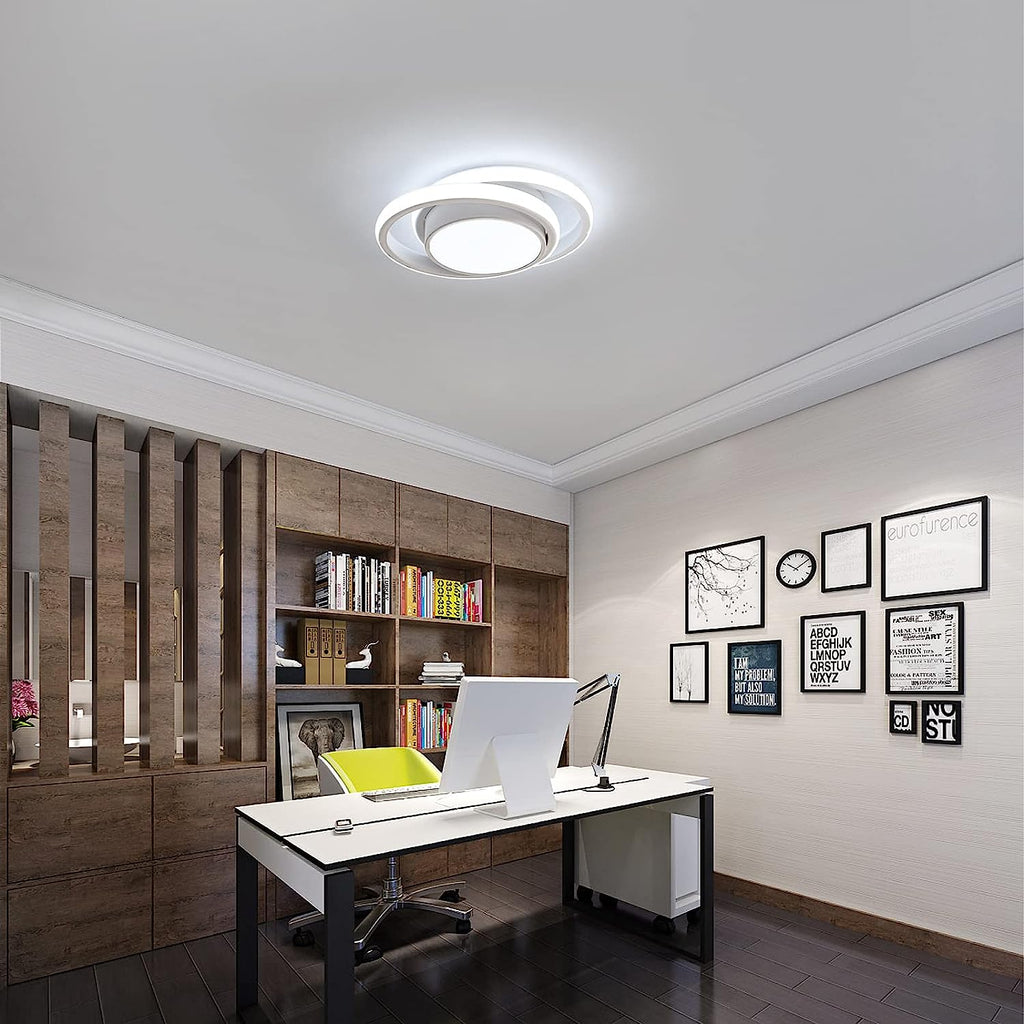 Comely 2 Pièces Plafonniers LED Moderne pour Chambre, Cuisine, Couloir, 32W 2350LM Luminaire Plafond, Rond Lampe LED Plafond, Blanc Froid 6500K, Diamètre 28cm, Blanc