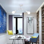 Ceiling Light - White Metal Frame