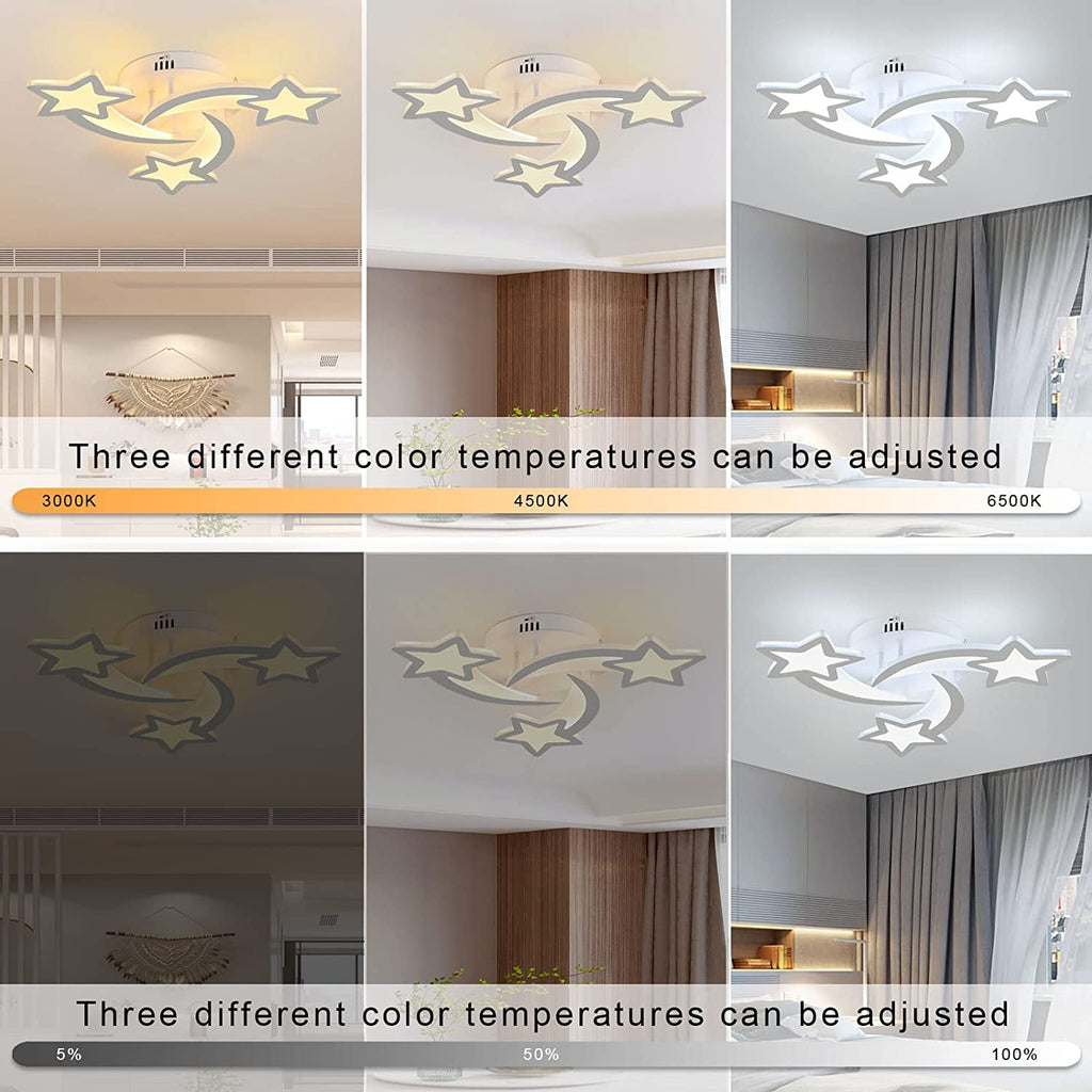 Ceiling Light - White Acrylic Frame, Tunable and Dimmable