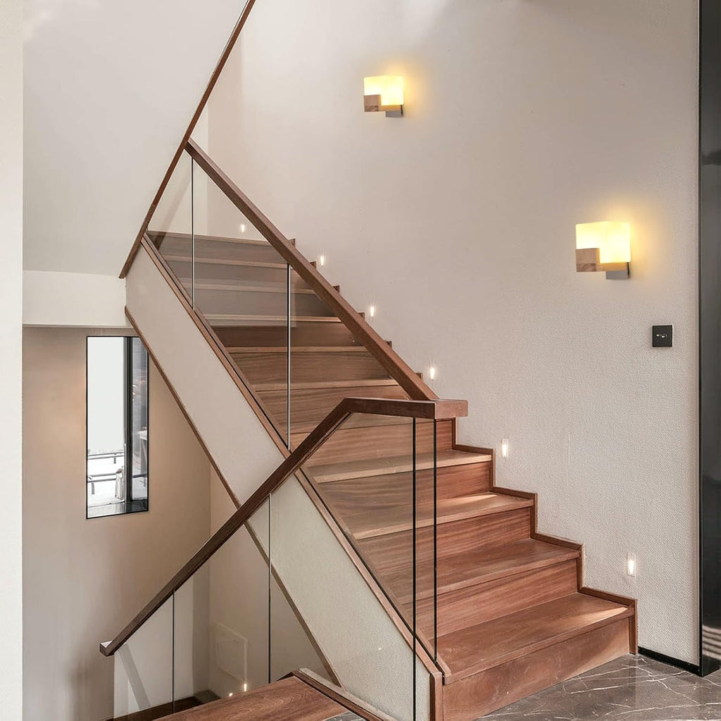 Wall Light - Wood Glass Frame, Tunable