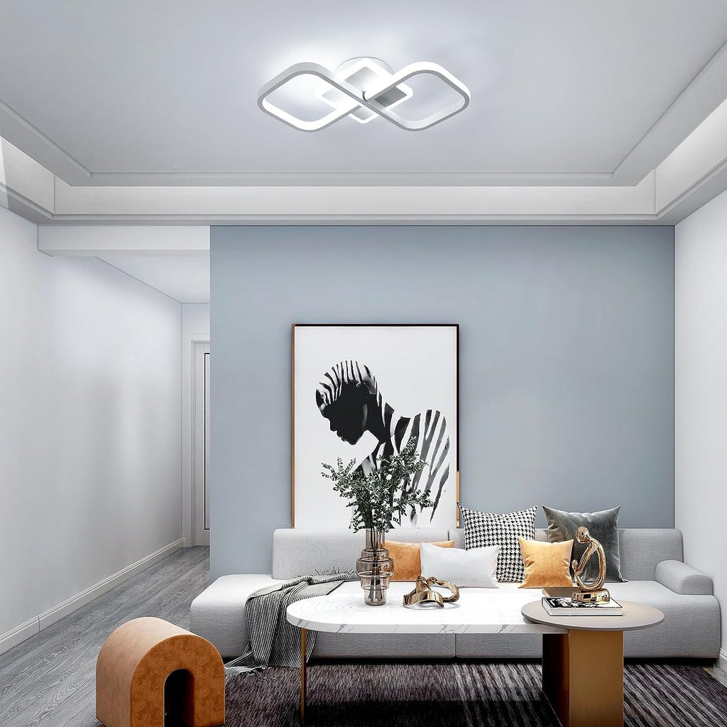 Comely Plafonnier LED Carré Moderne, 36W 4050LM 40.5cm Lampe de Plafond LED, Acrylique Luminaire Plafonnier Intérieur Blanc pour Chambre à Coucher, Salon, Couloir, Lumière Blanche Froide 6500K