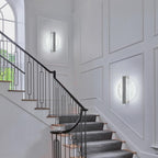 Comely Applique Murale LED Moderne, Argent 12W 3 Températures de Couleur 3000K/4500K/6500K Lampe Murale LED Pour Chambre à Coucher, Salon, Salle à Manger, Couloir, Escaliers