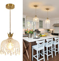 Chandeliers - Gold Glass Frame, Warm Light