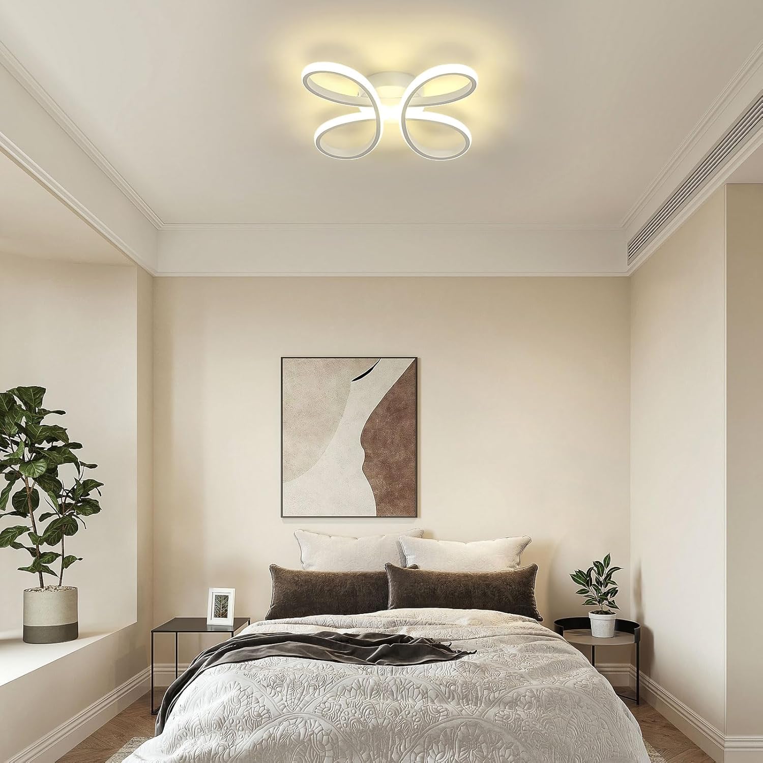 Ceiling Light - White Aluminium Frame, Natural Light