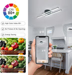 Ceiling Light - Black Aluminium Frame, White Light