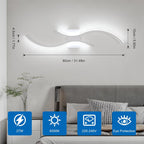 Wall Light - White Aluminium Frame, White Light