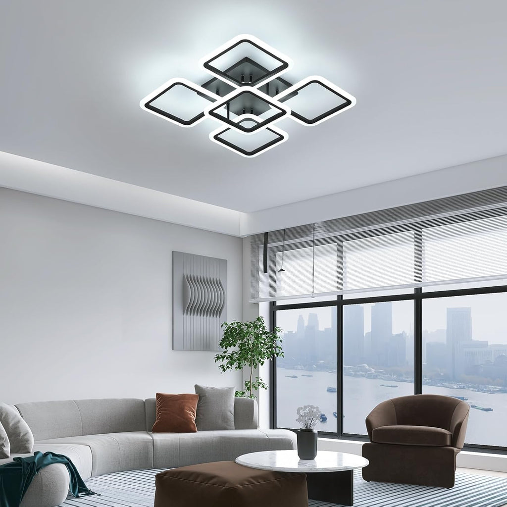 Ceiling Light - Black Acrylic Frame, Tunable and Dimmable