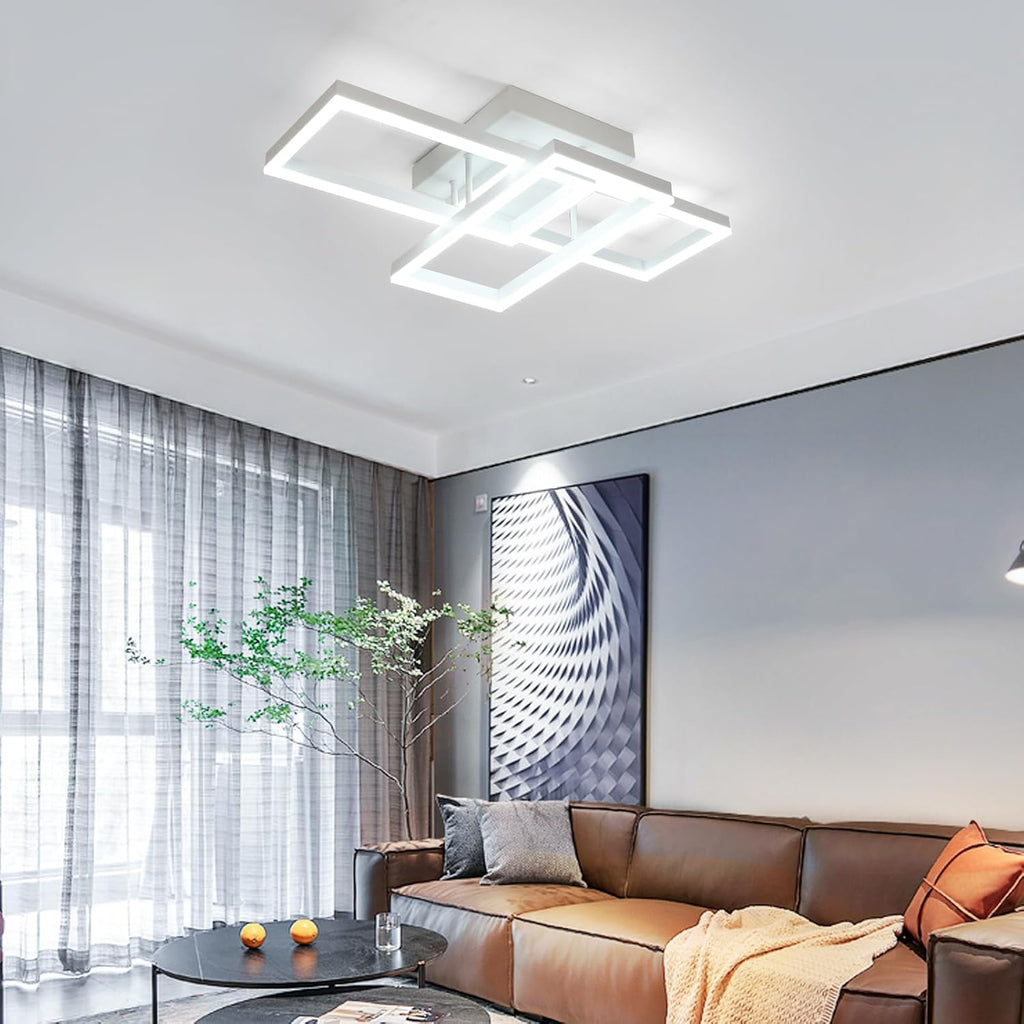 Ceiling Light - White Acrylic Frame, Tunable and Dimmable