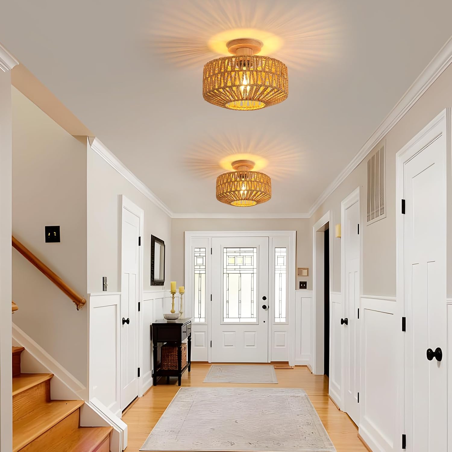 Ceiling Light - Wood Frame