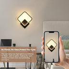 Wall Light - Black Aluminium Frame, Warm Light