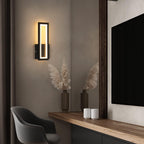 Wandleuchte – Schwarzer Acrylrahmen, Warmweißes Licht
