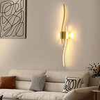 Lampada da Parete - Struttura in Alluminio Dorato, Luce Calda