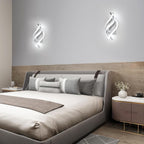 Applique - Telaio in Alluminio Argento, Luce Bianca