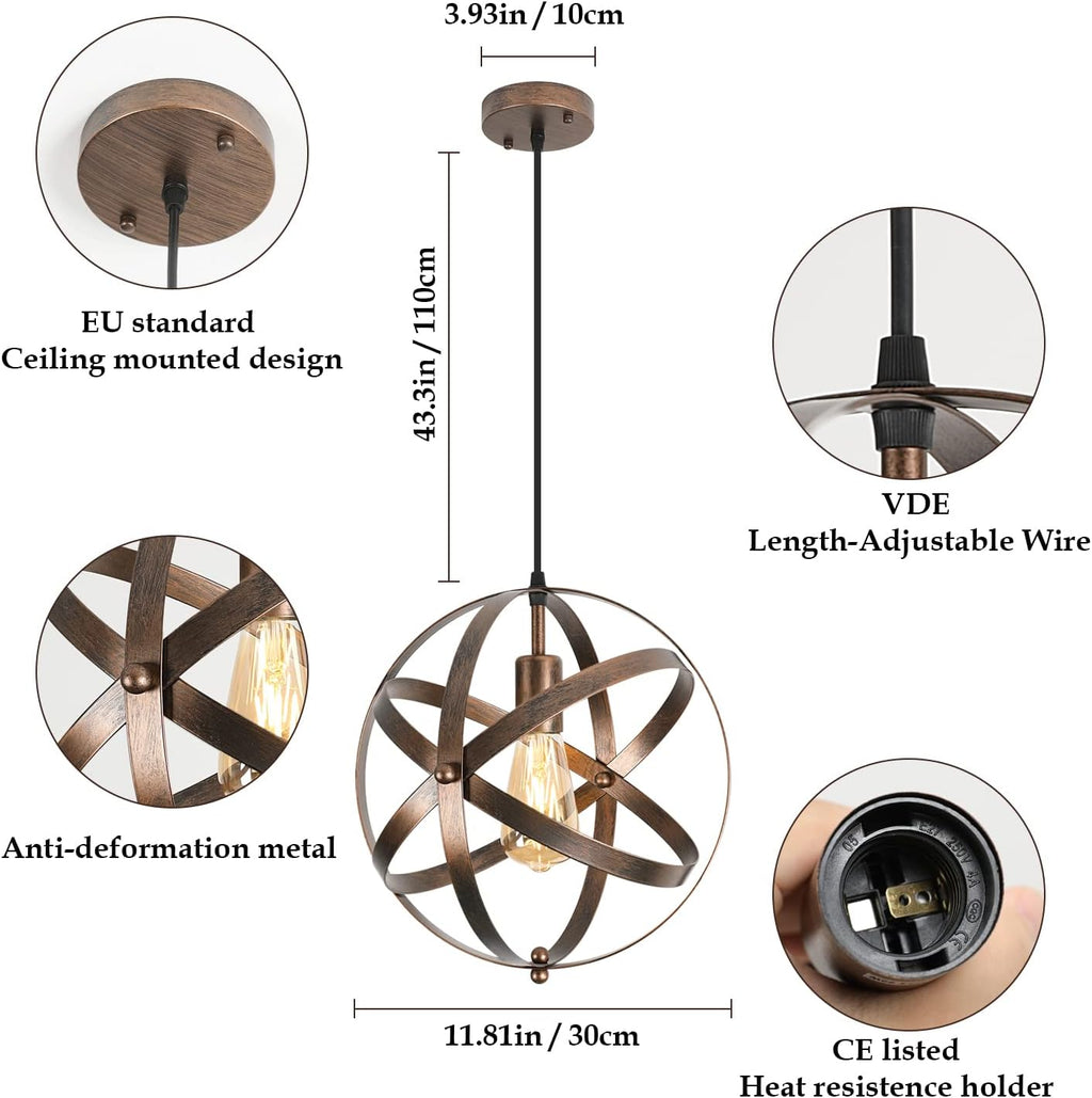 Chandeliers - Gold Metal Frame