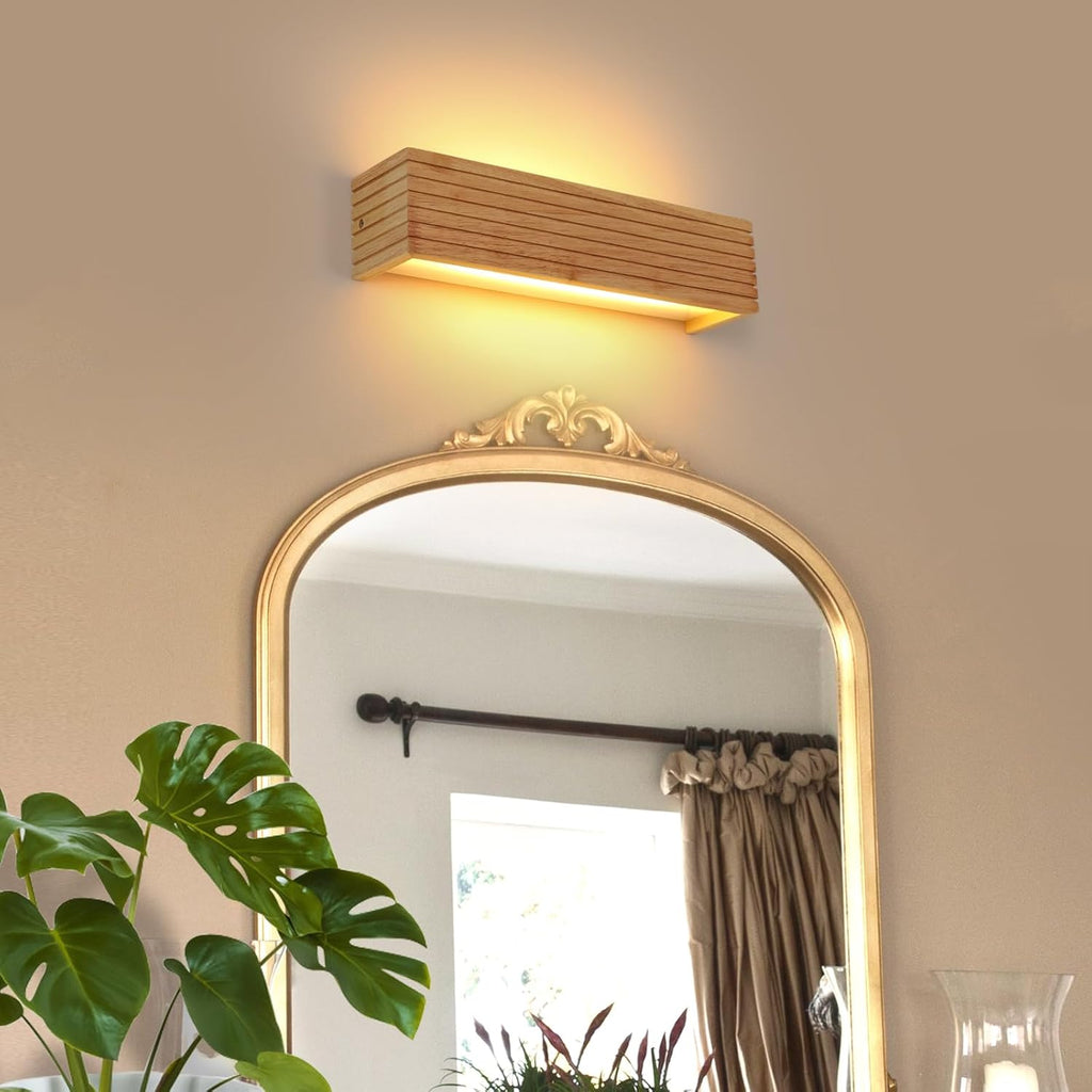 Wall Light - Wood Plastic Frame, Warm Light